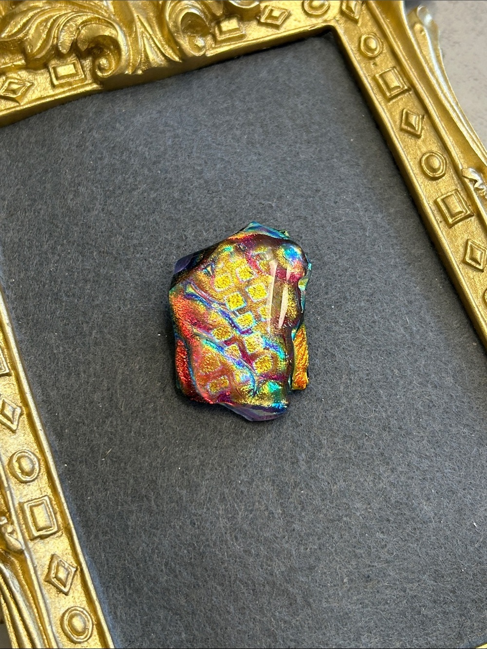 Beautiful Dichroic Glass Brooch